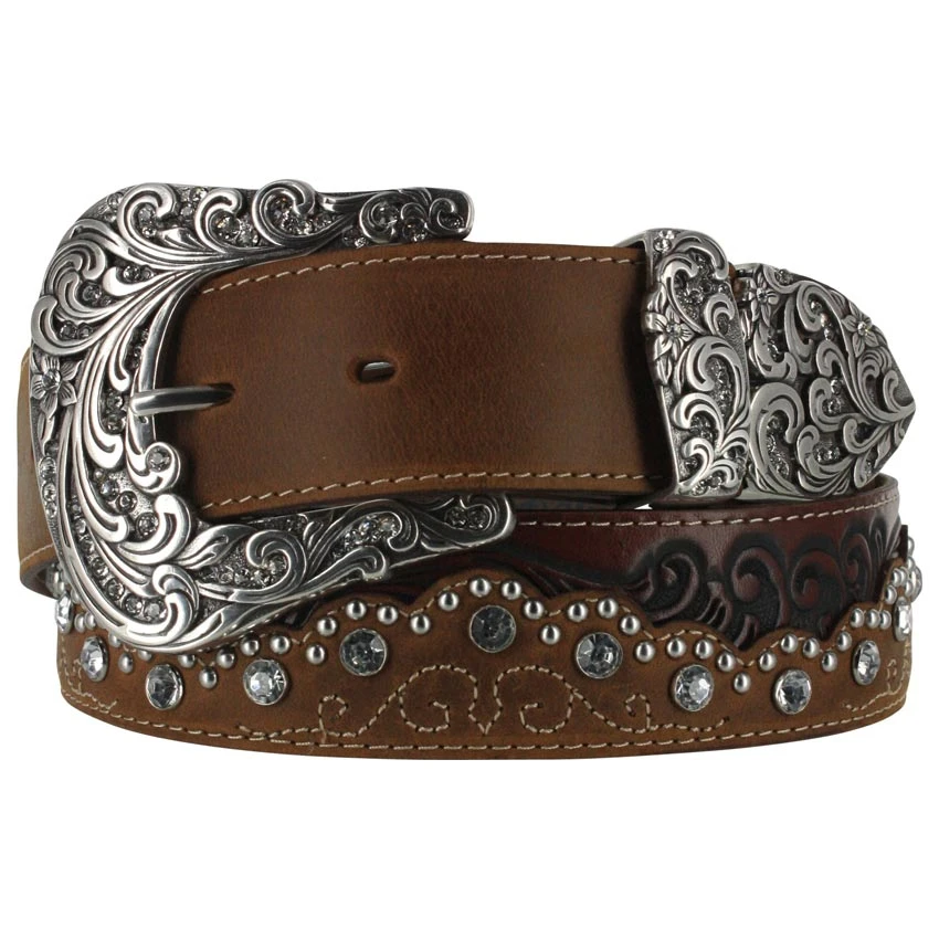 Womens Tony Lama Kaitlyn Leather Belt C50499 3 Womens Tony Lama Kaitlyn Leather Belt C50499