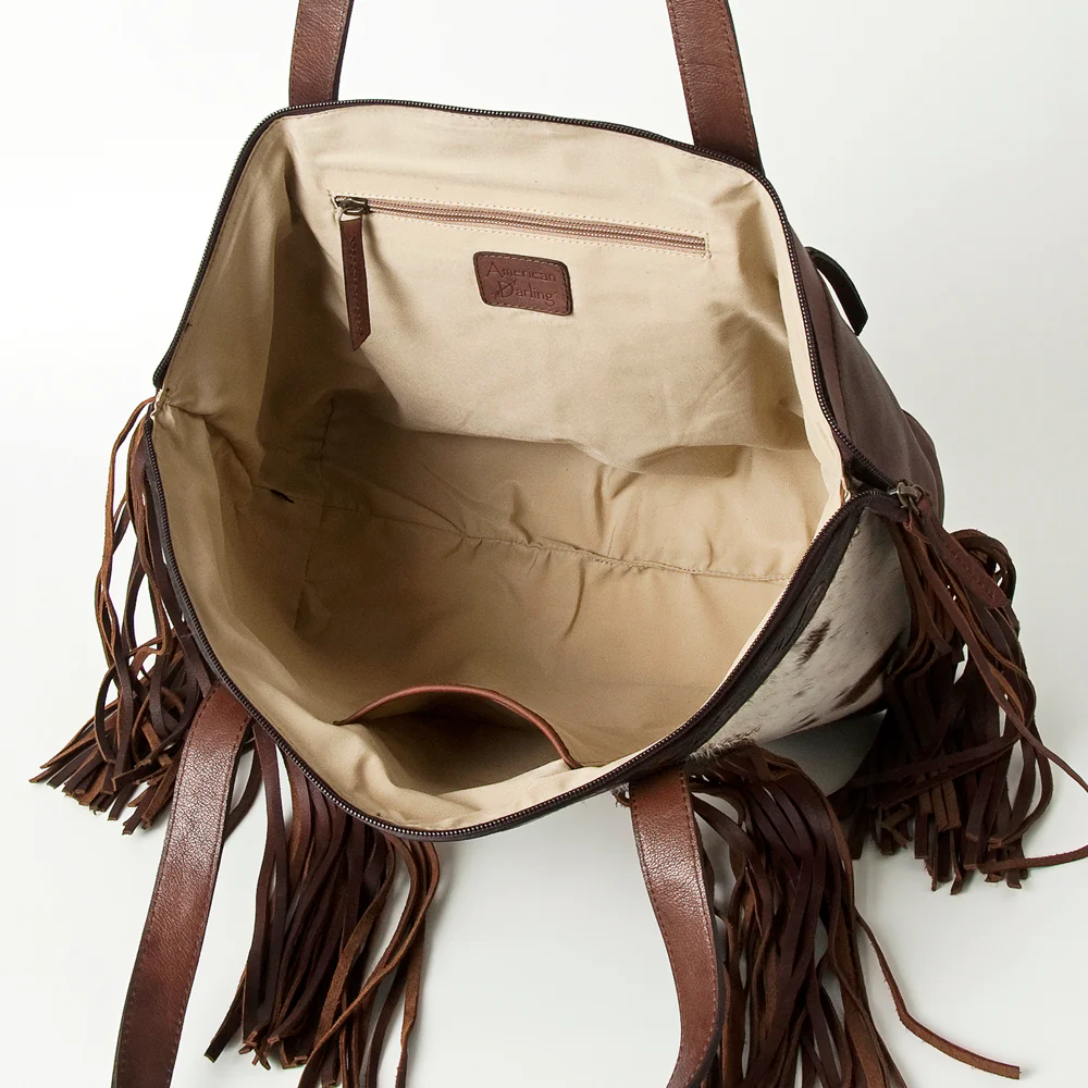 American Darling Arch Top Cowhide Fringe Purse ADBGI159B 6 American Darling Arch Top Cowhide Fringe Purse ADBGI159B - Image 4