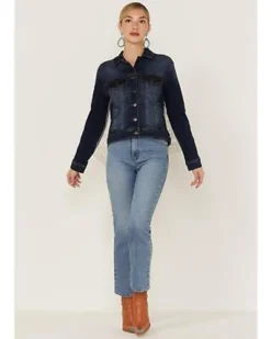 Scully Rhinestone Fringe Denim Jacket HC792 -Western Cowboy Supplies 141846016