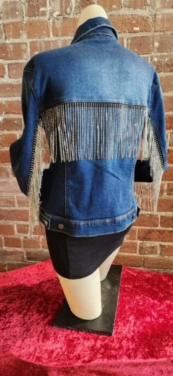 Scully Rhinestone Fringe Denim Jacket HC792