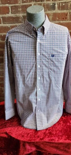 Panhandle Men’s Western Long Sleeve Snap Shirt RSMSODRZD7