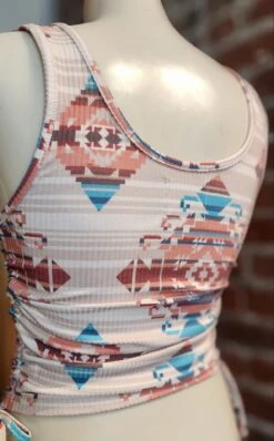 Aztec Peach Ruched Bralette Tank Top Panhandle RAWT20R10A -Western Cowboy Supplies 20230130 133449 scaled e1675112184322