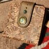 Justin Tooled Floral Bi-Fold Wallet With Turquoise Accent 22107674W -Western Cowboy Supplies 20230224 122905 1 scaled e1677279897978