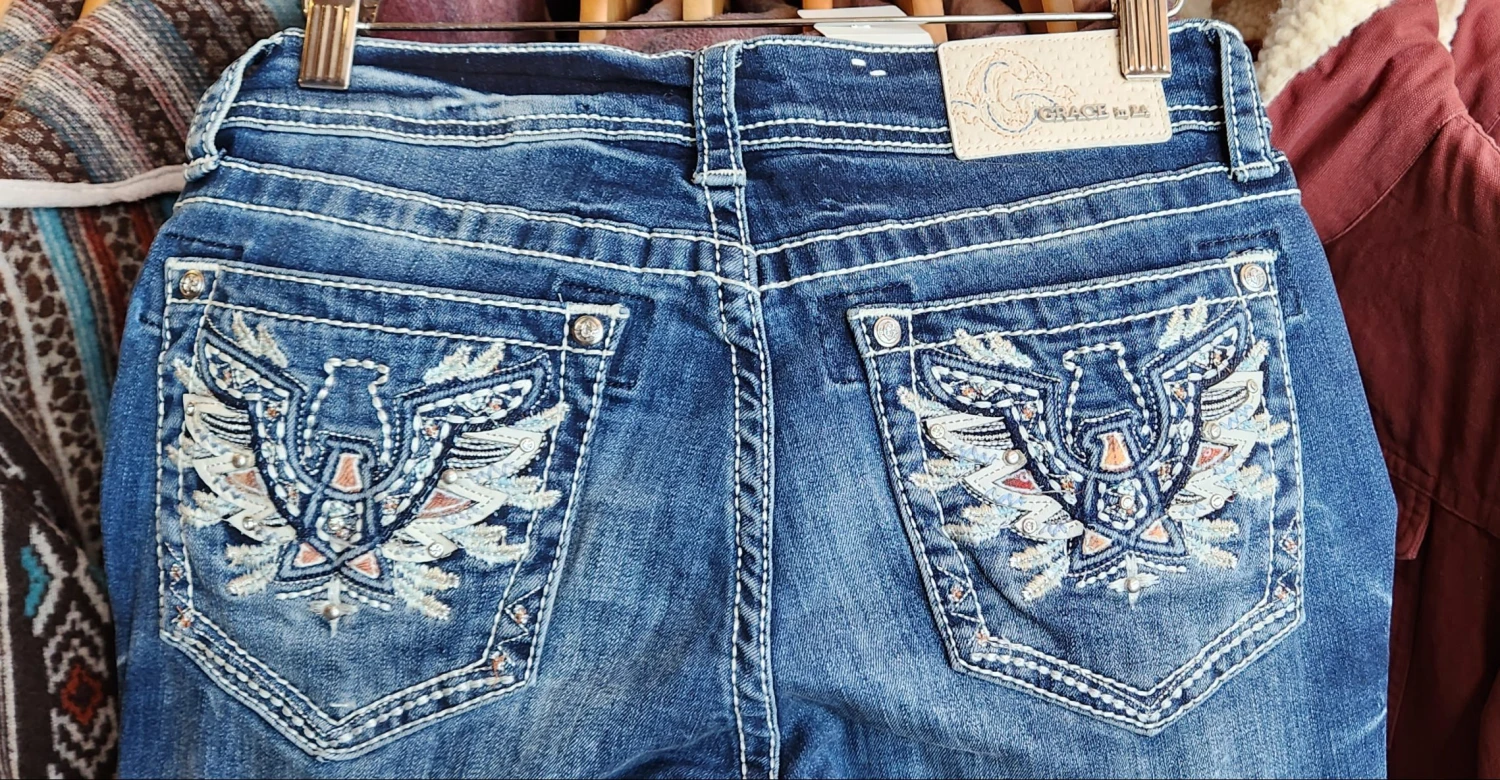 Grace In LA Easy Fit Thunderbird Bootcut Jeans EB51763 5 Grace In LA Easy Fit Thunderbird Bootcut Jeans EB51763 - Image 3