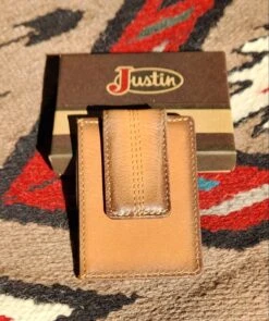 Justin Brown Burnished Leather Money Clip / Card Case 2172662M1
