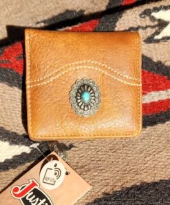 Justin Women’s Small Laced Trim Wallet Brown 22075674W