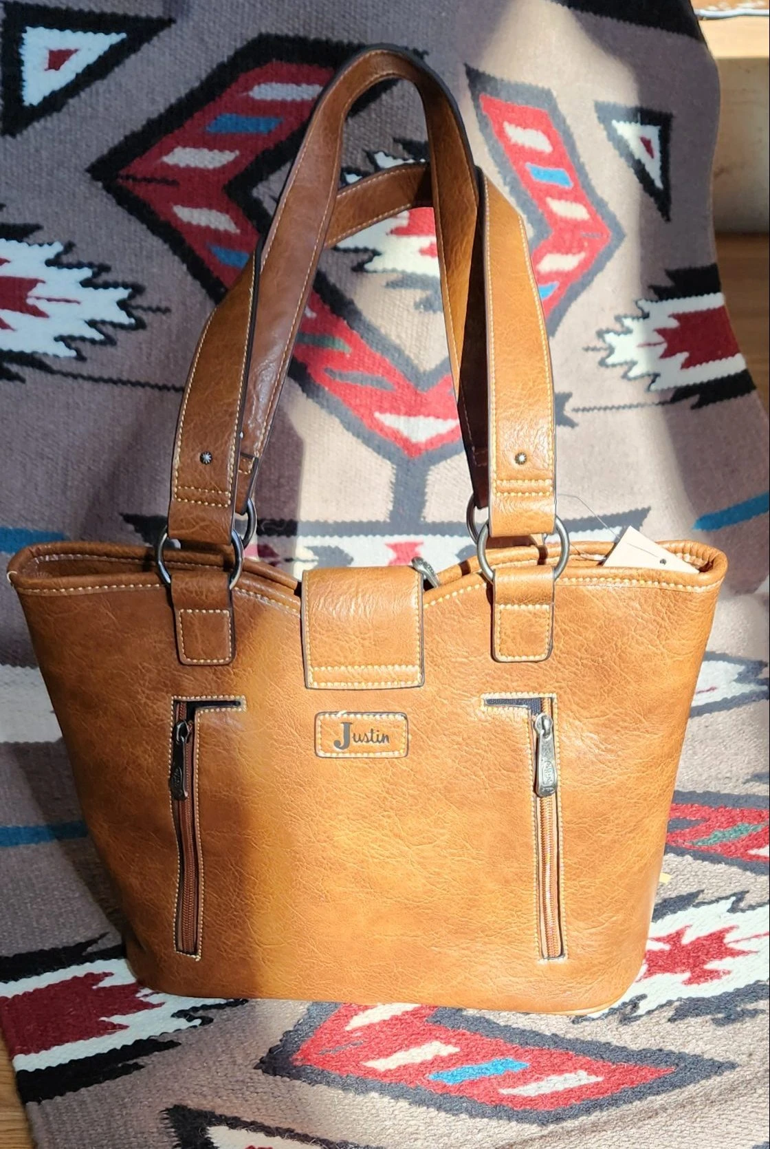 Justin Women’s Laced Trim Tote Brown 22075491 6 Justin Women’s Laced Trim Tote Brown 22075491 - Image 4