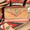 Justin 22074787W Wallet On String Tonal Tan With Muted Red -Western Cowboy Supplies 20230224 145805 scaled e1677278863449