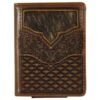 Justin 2122565M9 Genuine Leather Bifold Wallet With Brindle Inlay 2 Justin 2122565M9 Genuine Leather Bifold Wallet With Brindle Inlay -Western Cowboy Supplies 2122565M9 480x