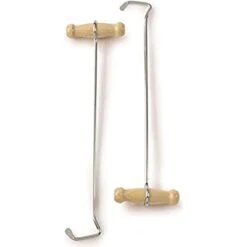 M&F Extra Long Boot Hooks With Natural Handle 04026