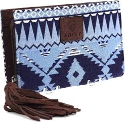 Ariat Madison Clutch Blue Woven With Fringe Tassel A770009202 15 Ariat Madison Clutch Blue Woven With Fringe Tassel A770009202 -Western Cowboy Supplies 71Z74QtD 2L. AC UY575