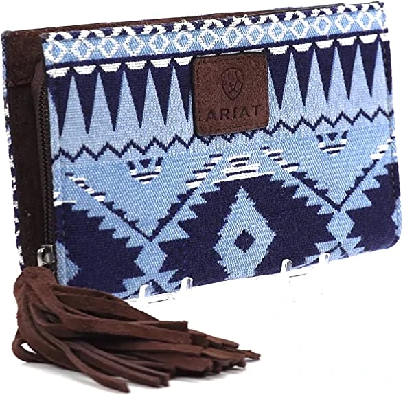 Ariat Madison Clutch Blue Woven With Fringe Tassel A770009202 9 Ariat Madison Clutch Blue Woven With Fringe Tassel A770009202 - Image 7