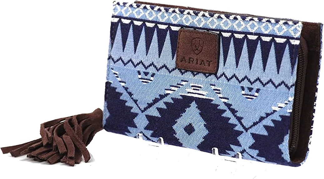 Ariat Madison Clutch Blue Woven With Fringe Tassel A770009202 6 Ariat Madison Clutch Blue Woven With Fringe Tassel A770009202 - Image 4