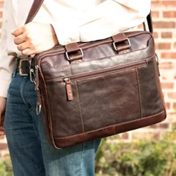 Voyager Slim Leather Briefcase 7320 -Western Cowboy Supplies 71tHrA3oilL. AC SX466