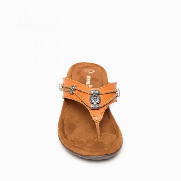 Minnetonka Women’s Cognac Silverthorne 360 Thong Sandals 504203 4 Minnetonka Women’s Cognac Silverthorne 360 Thong Sandals 504203 - Image 2