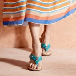 Minnetonka Women’s Turquoise Silverthorne 360 Thong Sandals 504440 -Western Cowboy Supplies 775x775 504440 l1 1 6