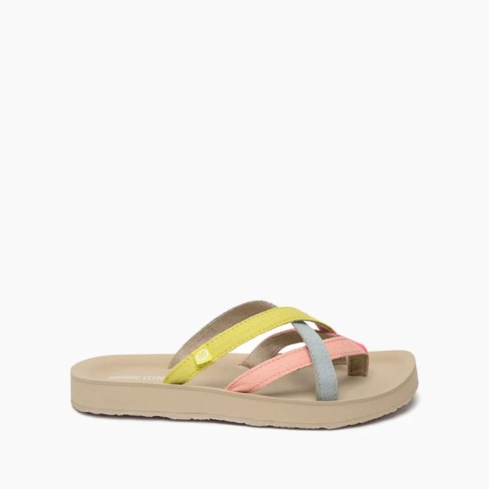 Minnetonka Women’s Cotton Hanna Multi Color Thong Sandals 531961 6 Minnetonka Women’s Cotton Hanna Multi Color Thong Sandals 531961 - Image 4