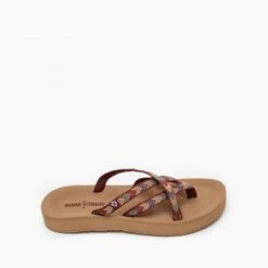 Minnetonka Women’s Cotton Hanna Thong Sandals 531211 -Western Cowboy Supplies 775x775 75002brn 2