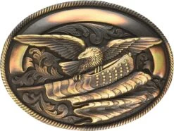 M&F Nocona Eagle With American Flag Design Oval Belt Buckle 37024 -Western Cowboy Supplies 81 qtOl4U5S. AC UY1000 Copy