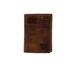 Ariat Flag Brown Trifold Wallet A3545402 -Western Cowboy Supplies A3545402 03836.1611857920 88265.1637077227 1