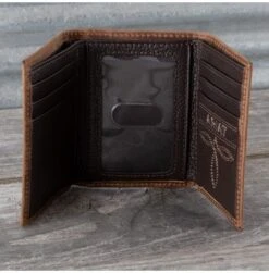 Ariat Flag Brown Trifold Wallet A3545402 -Western Cowboy Supplies A3545402 int