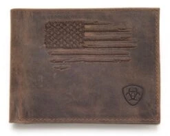 Ariat Bifold Wallet With Embroidered American Flag A3545602