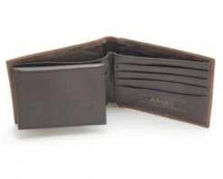 Ariat Bifold Wallet With Embroidered American Flag A3545602 -Western Cowboy Supplies A3545602 vista interior 3