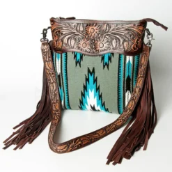 American Darling ADBGZ222 Fringe Saddle Blanket Messenger Bag
