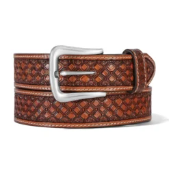 Justin Men’s Saddle Creek Tan Leather Belt C14104