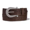 Justin Men’s Paris Vine Floral Tan Leather Belt C21554