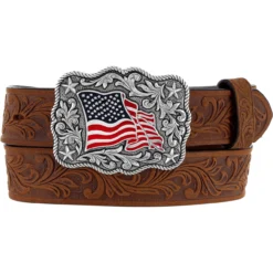C30219 Kids American Pride Belt With American Flag Buckle