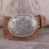 Tony Lama Women’s Brown Pierced Filigree Trophy Belt C50029 -Western Cowboy Supplies C50029