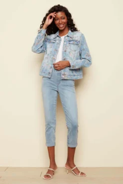 Garden Printed Denim Jacket C6302R CharlieB -Western Cowboy Supplies C6302R 282B P394 4059 Custom