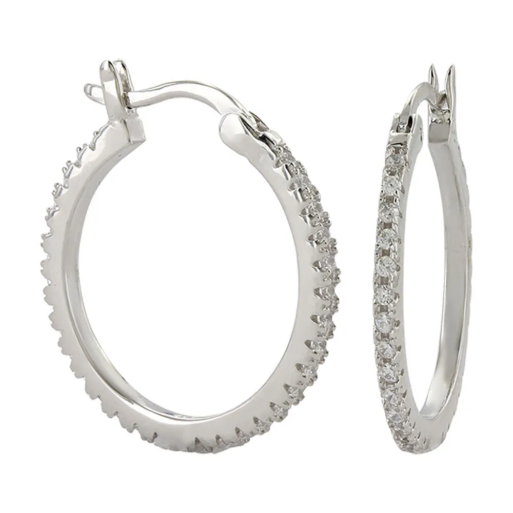 Classic Medium Hoop Earrings ER3875 3 Classic Medium Hoop Earrings ER3875