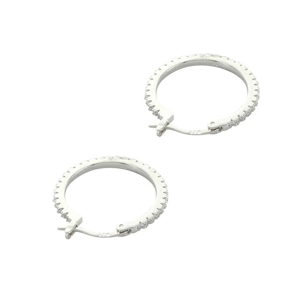 Classic Medium Hoop Earrings ER3875 6 Classic Medium Hoop Earrings ER3875 - Image 4