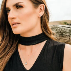 Azure Trillion Starlight Stud Earrings ER4756 -Western Cowboy Supplies ER4756 mod