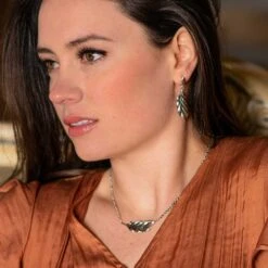 Frayed Singleton Feather Earrings ER4906 -Western Cowboy Supplies ER4906 mod