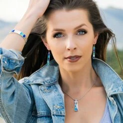 American Legends Tablet Earrings ER5093 -Western Cowboy Supplies ER5093 mod