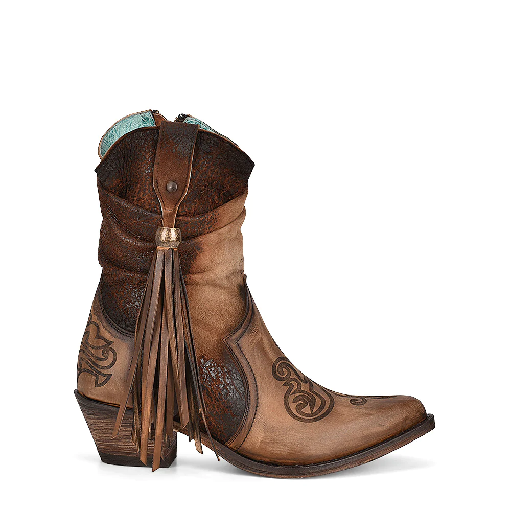 Corral Boots Corral Lamb Zipper Ankle Boots F1255 4 Corral Boots Corral Lamb Zipper Ankle Boots F1255 - Image 2