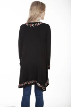 Scully Shark Bite Cardigan Bohemian Embroidery HC628 -Western Cowboy Supplies HC628 bk preview 1