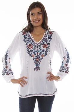 Scully Embroidered Blouse HC696