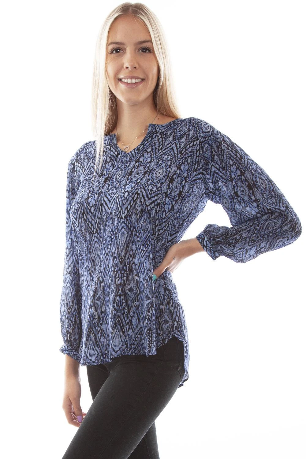 Scully Crepe Kaftan Blouse HC786 3 Scully Crepe Kaftan Blouse HC786