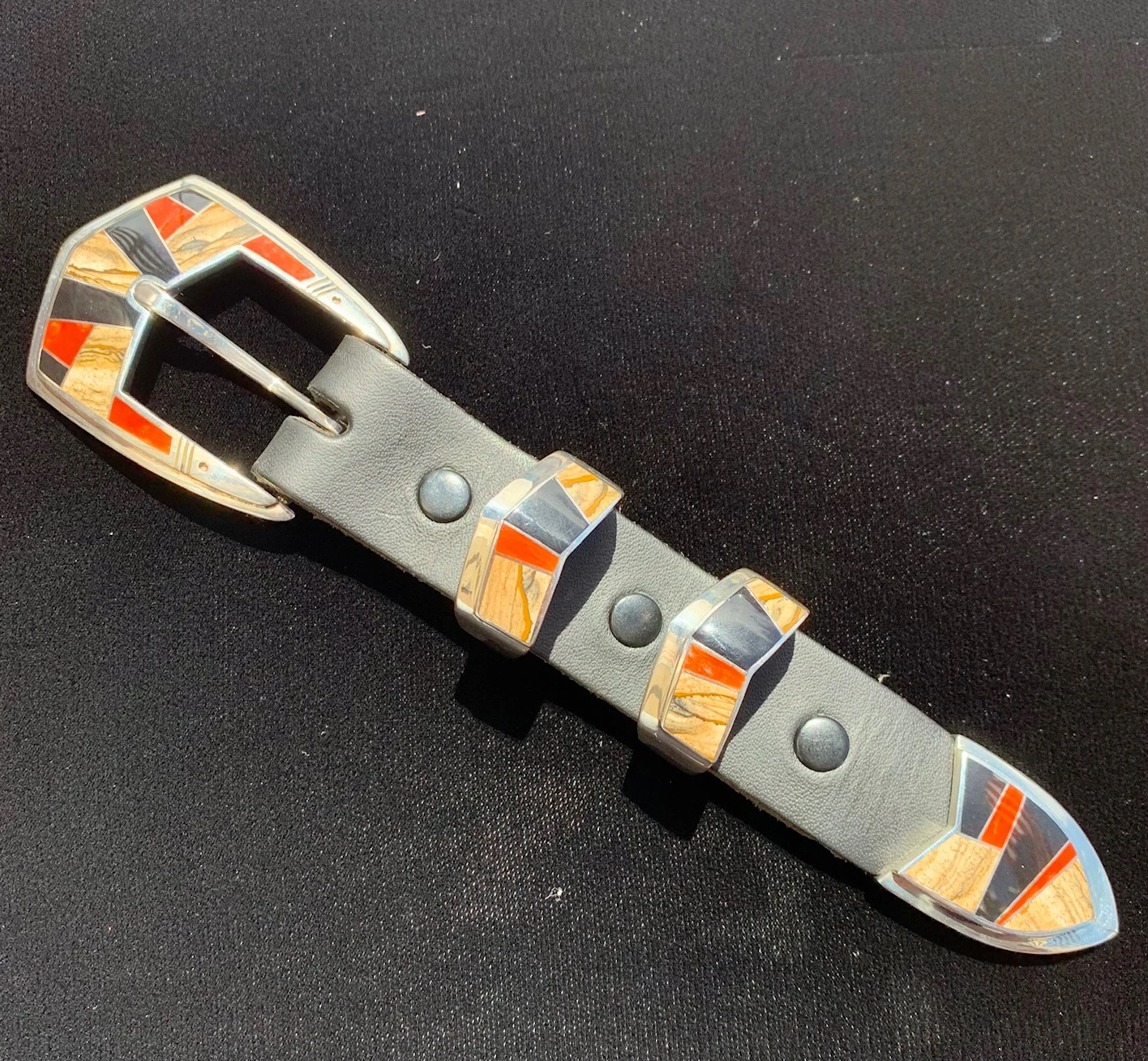 Silver & Stones Ranger Buckle Set BK026 3 Silver & Stones Ranger Buckle Set BK026