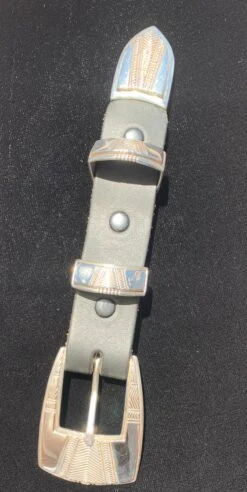 Silver Engraved Ranger Buckle Set 4 Pieces BK2004 -Western Cowboy Supplies IMG 1411