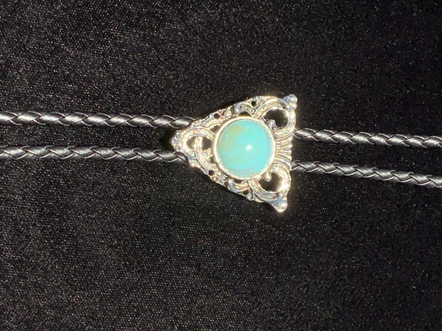 Austin Accents Turquoise Bolo Tie 1134 4 Austin Accents Turquoise Bolo Tie 1134 - Image 2