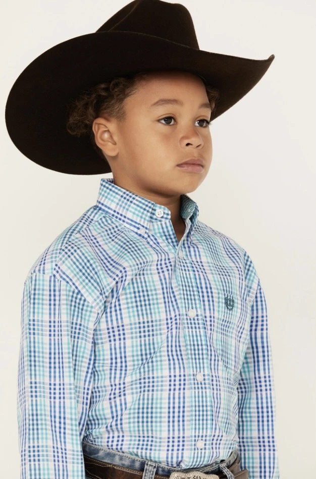 Boys Panhandle PSBSODR0LV Check Button Down 7 Boys Panhandle PSBSODR0LV Check Button Down - Image 5