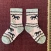 Pink Socks With Grey And Black Horses Youth 5-10yrs 3472K -Western Cowboy Supplies IMG 2788 scaled 1