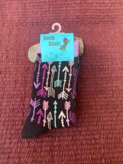 Women’s Black And Purple Socks With Arrows 3432 9 Women’s Black And Purple Socks With Arrows 3432 -Western Cowboy Supplies IMG 2811 scaled 1
