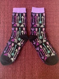 Women’s Black And Purple Socks With Arrows 3432 8 Women’s Black And Purple Socks With Arrows 3432 -Western Cowboy Supplies IMG 2813 scaled 1