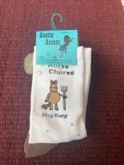 Women’s White Horse Chores Socks 3594-N -Western Cowboy Supplies IMG 2827 scaled 1